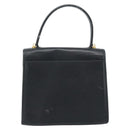CELINE Hand Bag Leather Black Gold Auth 185125-3