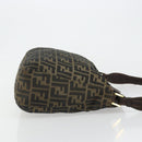 FENDI Zucca Canvas Mamma Baguette Shoulder Bag Black Brown Auth 185126-3
