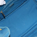 PRADA Kanapa MM Hand Bag Canvas Blue Gold Auth 185130-15