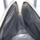 CELINE Macadam Canvas Hand Bag PVC Leather Black Gold Auth 185132A-17