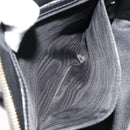 CELINE Macadam Canvas Hand Bag PVC Leather Black Gold Auth 185132A-20