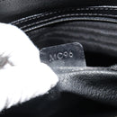CELINE Macadam Canvas Hand Bag PVC Leather Black Gold Auth 185132A-21
