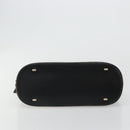 CELINE Macadam Canvas Hand Bag PVC Leather Black Gold Auth 185132A-9