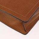 LOEWE Anagram Business Bag Leather Brown Gold Auth 185133-15