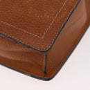 LOEWE Anagram Business Bag Leather Brown Gold Auth 185133-16