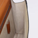 LOEWE Anagram Business Bag Leather Brown Gold Auth 185133-20