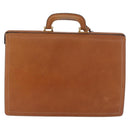 LOEWE Anagram Business Bag Leather Brown Gold Auth 185133-2
