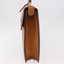 LOEWE Anagram Business Bag Leather Brown Gold Auth 185133-3