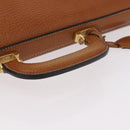 LOEWE Anagram Business Bag Leather Brown Gold Auth 185133-7