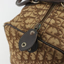 Christian Dior Trotter Canvas Hand Bag Black Gold Auth 185134-17