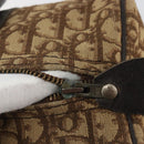 Christian Dior Trotter Canvas Hand Bag Black Gold Auth 185134-10