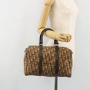 Christian Dior Trotter Canvas Hand Bag Black Gold Auth 185134-21