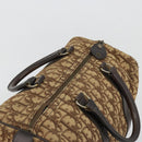 Christian Dior Trotter Canvas Hand Bag Black Gold Auth 185134-6