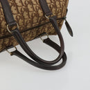Christian Dior Trotter Canvas Hand Bag Black Gold Auth 185134-7