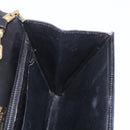 CELINE Chain Shoulder Bag Leather Black Gold Auth 185136V-20