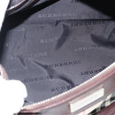 BURBERRY Nova Check Hand Bag Canvas Beige Silver Auth 185137A-11