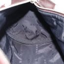 BURBERRY Nova Check Hand Bag Canvas Beige Silver Auth 185137A-18