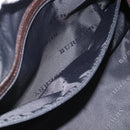 BURBERRY Nova Check Hand Bag Canvas Beige Silver Auth 185137A-21