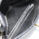 CHANEL Matelasse Waist Bag Lamb Skin Black Gold CC Auth 185140-11