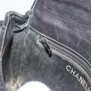 CHANEL Matelasse Waist Bag Lamb Skin Black Gold CC Auth 185140-21
