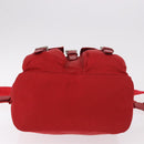 PRADA Backpack Nylon Red Silver Auth 185141V-5