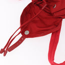 PRADA Backpack Nylon Red Silver Auth 185141V-25