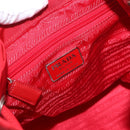 PRADA Backpack Nylon Red Silver Auth 185141V-26