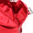 PRADA Backpack Nylon Red Silver Auth 185141V-31