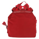 PRADA Backpack Nylon Red Silver Auth 185141V-2
