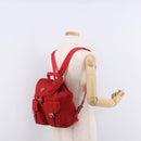 PRADA Backpack Nylon Red Silver Auth 185141V-32