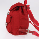 PRADA Backpack Nylon Red Silver Auth 185141V-3