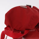 PRADA Backpack Nylon Red Silver Auth 185141V-6