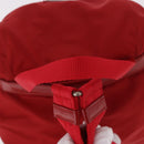 PRADA Backpack Nylon Red Silver Auth 185141V-7