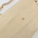 Salvatore Ferragamo Gancini Hand Bag Leather 2way Ivory Gold Auth 185142A-16