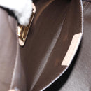 Salvatore Ferragamo Gancini Hand Bag Leather 2way Ivory Gold Auth 185142A-23