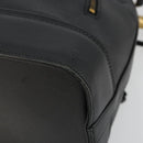 VALENTINO Purse Shoulder Bag Leather Black Gold Auth 185143-16