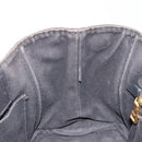 PRADA Canapa PM Handtasche Canvas Schwarz Gold Auth 185144-18