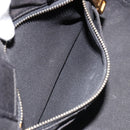 PRADA Canapa PM Handtasche Canvas Schwarz Gold Auth 185144-20