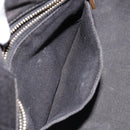 PRADA Canapa PM Handtasche Canvas Schwarz Gold Auth 185144-21