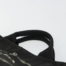 PRADA Canapa PM Handtasche Canvas Schwarz Gold Auth 185144-8
