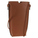 LOEWE Anagram Gate Pocket Shoulder Bag Leather Brown Auth 185145V-1