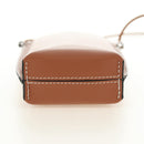 LOEWE Anagram Gate Pocket Shoulder Bag Leather Brown Auth 185145V-5