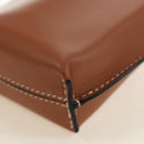 LOEWE Anagram Gate Pocket Shoulder Bag Leather Brown Auth 185145V-16