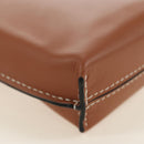 LOEWE Anagram Gate Pocket Shoulder Bag Leather Brown Auth 185145V-17
