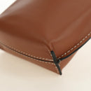 LOEWE Anagram Gate Pocket Shoulder Bag Leather Brown Auth 185145V-18