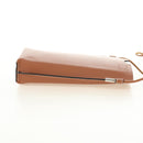 LOEWE Anagram Gate Pocket Shoulder Bag Leather Brown Auth 185145V-4