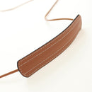 LOEWE Anagram Gate Pocket Shoulder Bag Leather Brown Auth 185145V-8