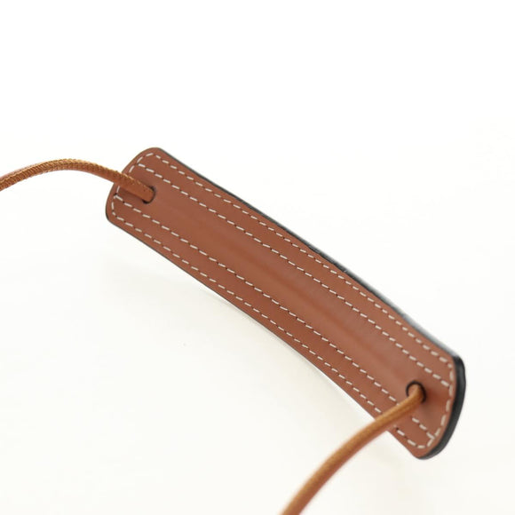 LOEWE Anagram Gate Pocket Shoulder Bag Leather Brown Auth 185145V