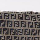 FENDI Zucchino Canvas Mamma Baguette Shoulder Bag Navy Silver Auth 185146SAV-3