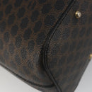 CELINE Macadam Canvas Shoulder Bag PVC Leather Black Gold Auth 185149A-13